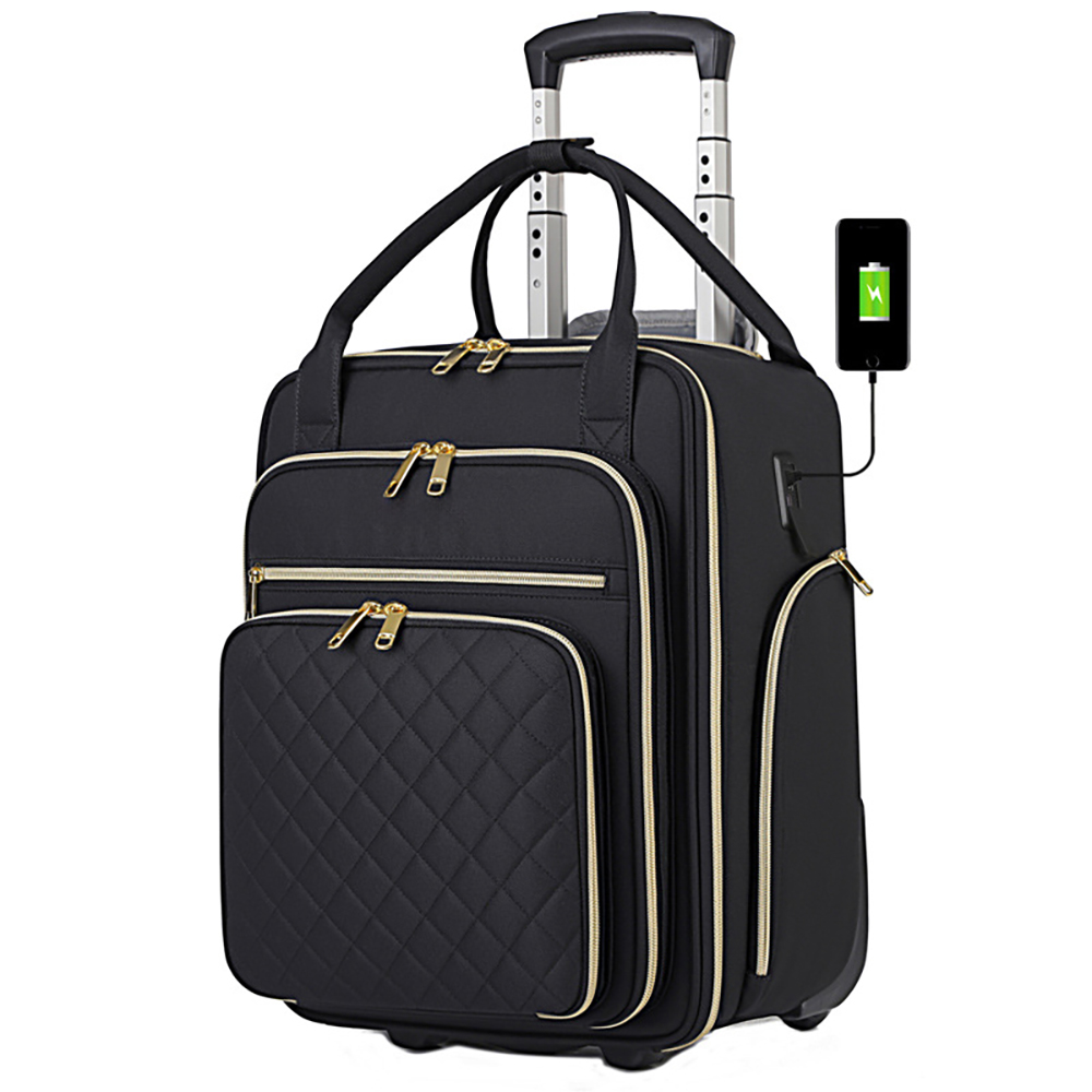 Premium Multi-functional Trolley Diaper Bag: Large Capacity Storage Backpack & Rolling Travel Bag