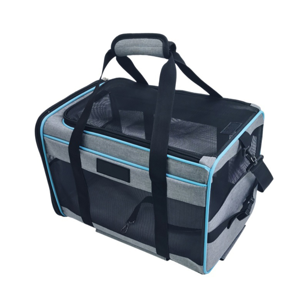 Wheeled Airline Approved Pet Bag with Detachable Telescopic Handle Breathable Mesh