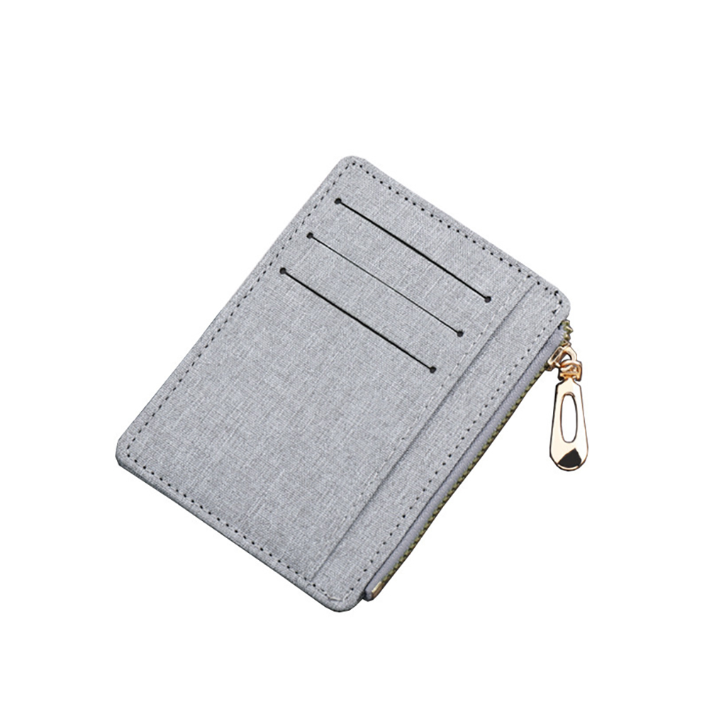 Card Holder Wallet Minimalist Canvas Fabric with Zipper Coin Pocket & Lanyard for Men Women Daily Travel Promotion | Wholesale & Custom OEM/ODM Factory