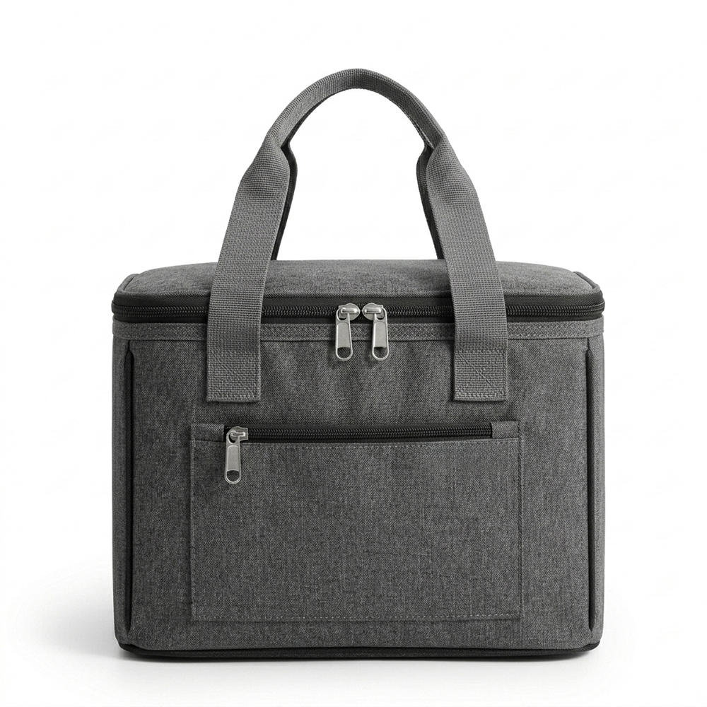 Lunch Bag Tote Insulated Leakproof Premium Fabric with Leather Handle for Office Work Picnic School Men Women | Wholesale & Custom OEM/ODM Factory