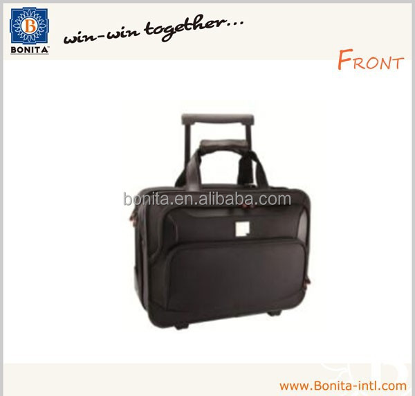 leather black mens light trolley case bag laptop bag