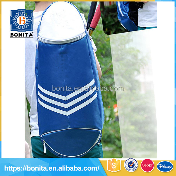 Breathable and waterproof blue 600D shoes and badminton custom made backpacks