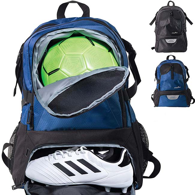 Wholesale Basketball and laptop Backpack - Backpack Soccer, Basketball & Football Includes Separate Cleat or shoes Ball Holder