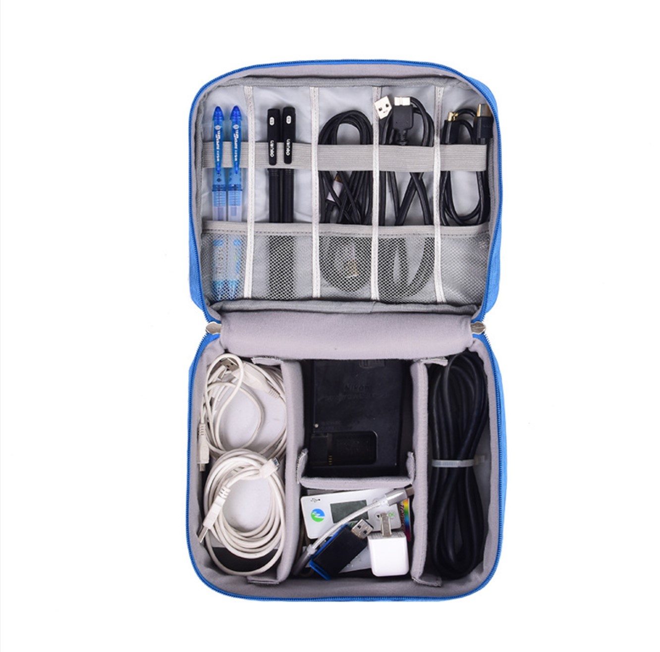 Promotion Custom Double Layers Digital Devices Storage Holder Bag Electronics Accessories Carry Bag For Travel&Home