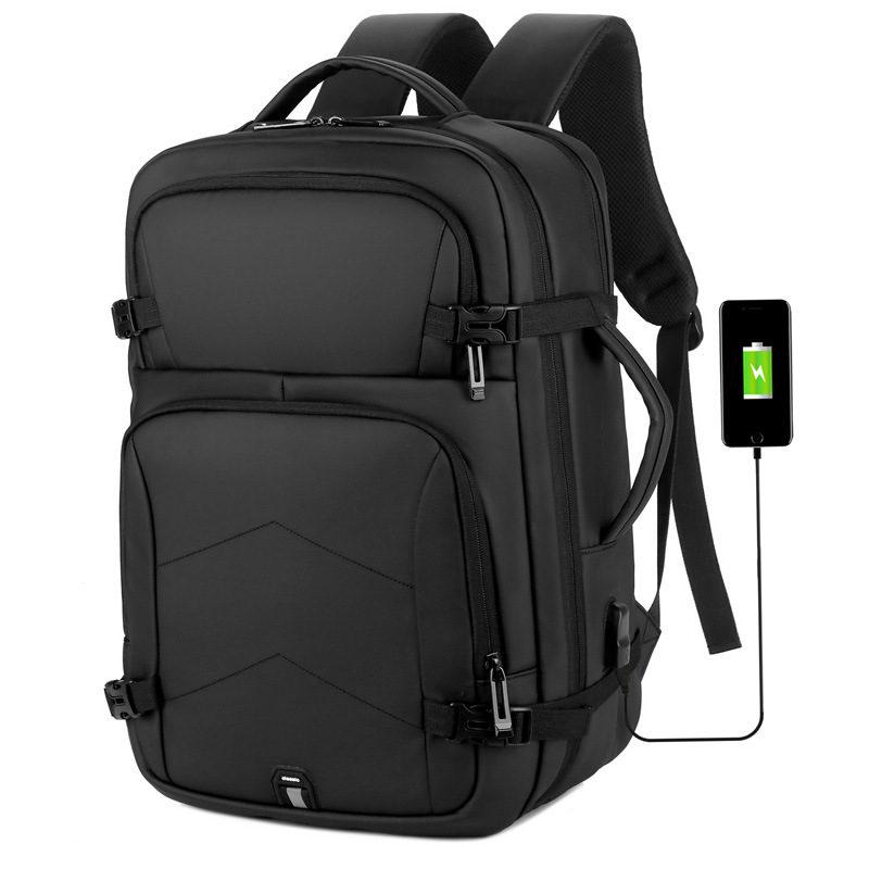 Water Resistant 15.6" Laptop Backpacks with USB Charging Port Large Daypack Business Weekender Luggage Backpack