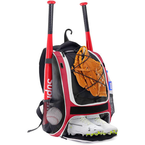  Baseball Bag，Bat Backpack for Baseball and  Equipment，Large Main Compartment for Helmet and accessories，Separate Shoes Compartment