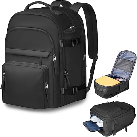 Expandable Business backpack with Shoe Bag Travel Backpack Flight Approved for Men Women  