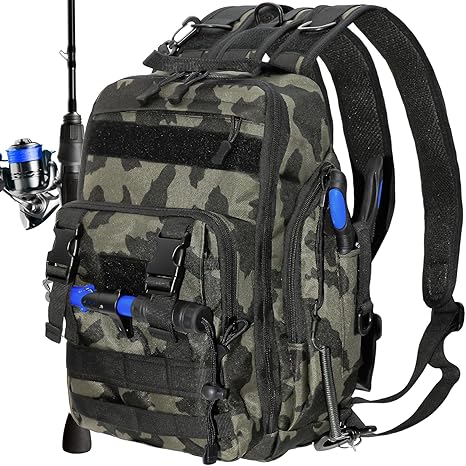 Fishing Backpack Fishing Tackle Storage Bag for Outdoor Fishing, Hunting, Hiking