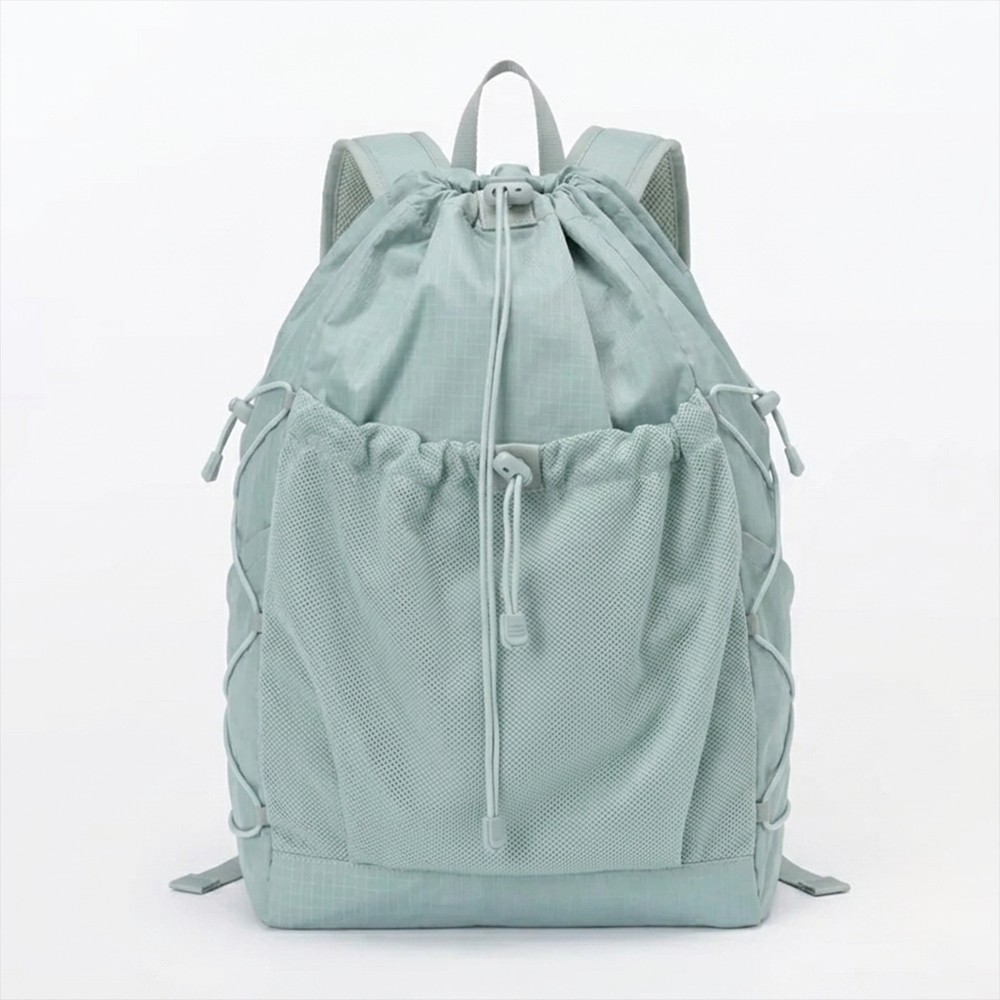 Drawstring Backpack Lightweight Ripstop Nylon Multi-Pocket Cinch Bag for Outdoor Travel Gym Sports Hiking Wholesale B2B