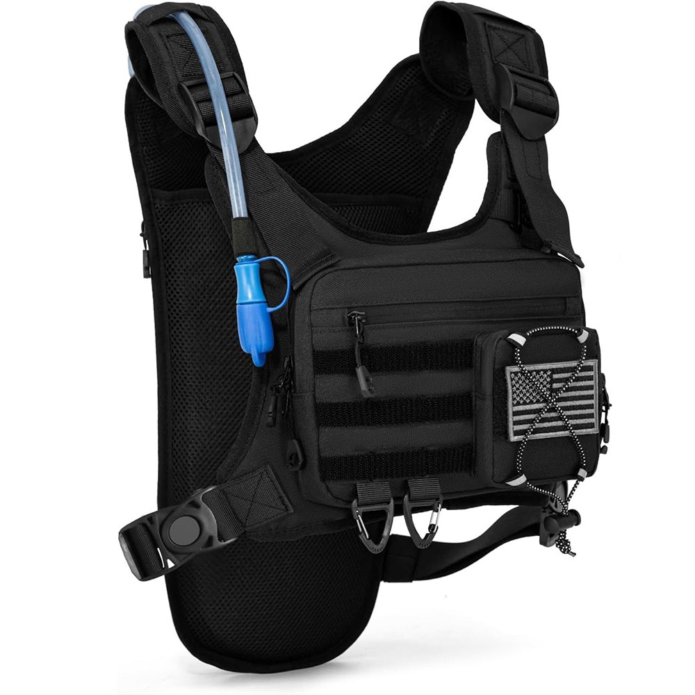 Tactical Hydration Vest with 2L Water Bladder Water-Resistant MOLLE Chest Rig for Outdoor Sports Hiking Running Men Women Wholesale B2B