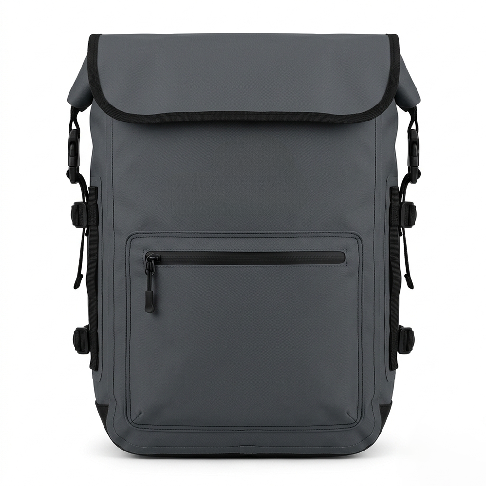 Heavy-Duty Waterproof Roll-Top Dual-Compartment Cooler Backpack