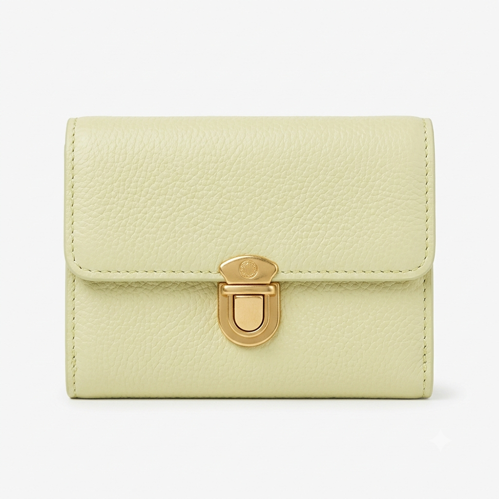 Card Holder Premium Pebble Leather Push-Lock Wallet Minimalist Small Purse for Daily Travel Office Gifts Wholesale B2B