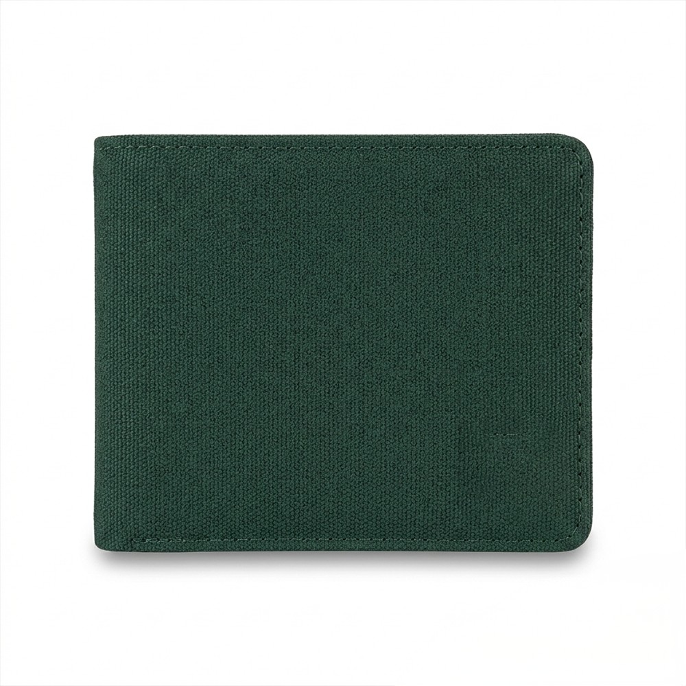 Wallet Canvas Fabric Bifold with Coin Pocket Sustainable Vegan Purse for Men European Daily Travel Wholesale B2B