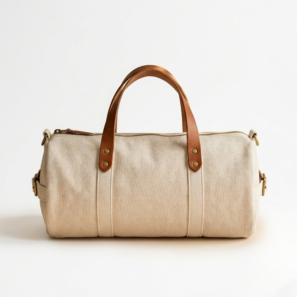 Travel Duffle Bag Vintage Canvas and Leather Weekender Overnight Barrel Tote for Men Women Weekend Trip Gym Corporate Gifts Wholesale B2B