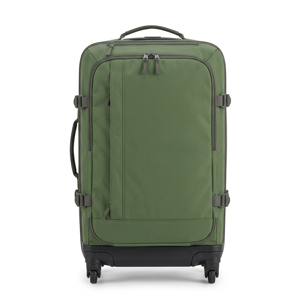 Carry On Trolley Suitcase Waterproof Tech Nylon Softside Spinner Luggage with Compression Straps for Business Men Women Travel Wholesale B2B