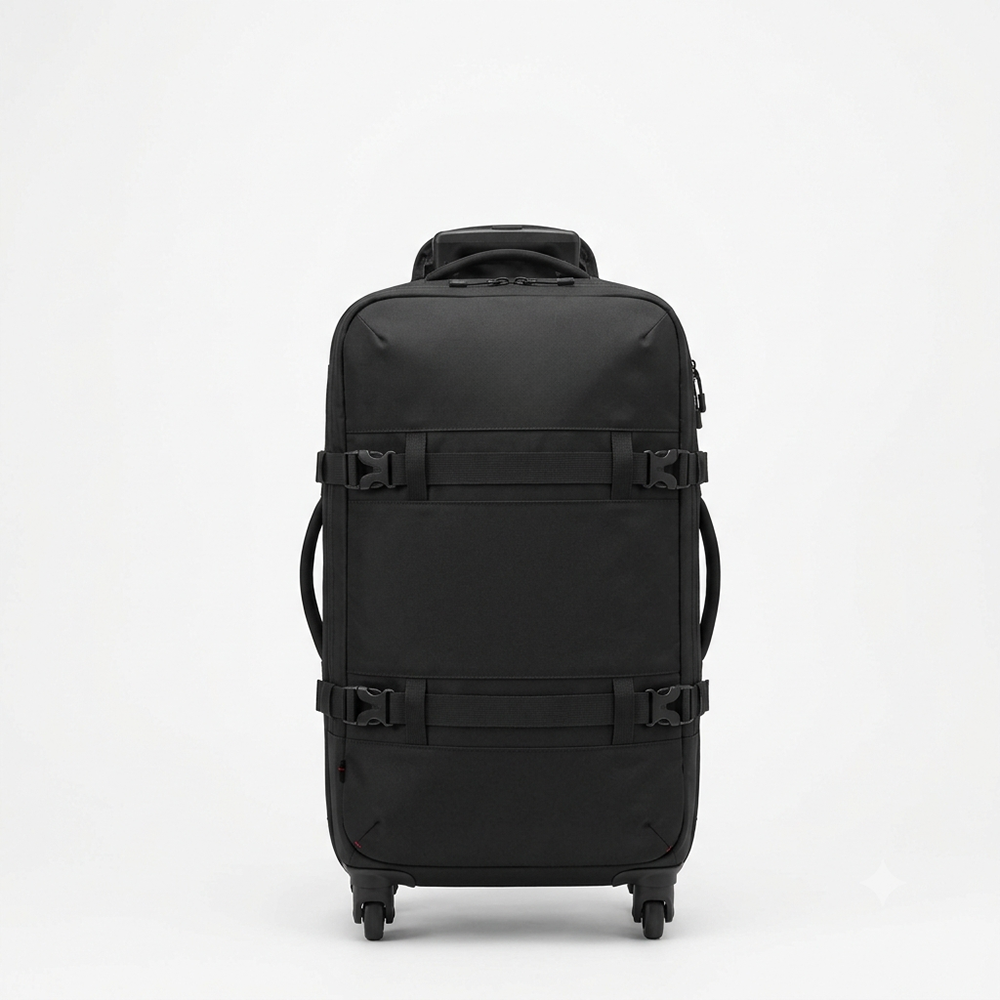 Convertible Backpack Trolley Bag Waterproof Tech Nylon Rolling Carry On Suitcase with Laptop Sleeve for Business Men Executive Tech Brand Corporate Gifts Wholesale B2B