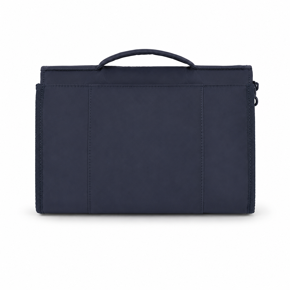 Detachable Diaper Changing Pad 2 in 1 Foldable Navy Blue Travel Baby Changing Station Clutch with Wipes Dispenser Pocket for Infant Newborn Private Label Wholesale B2B