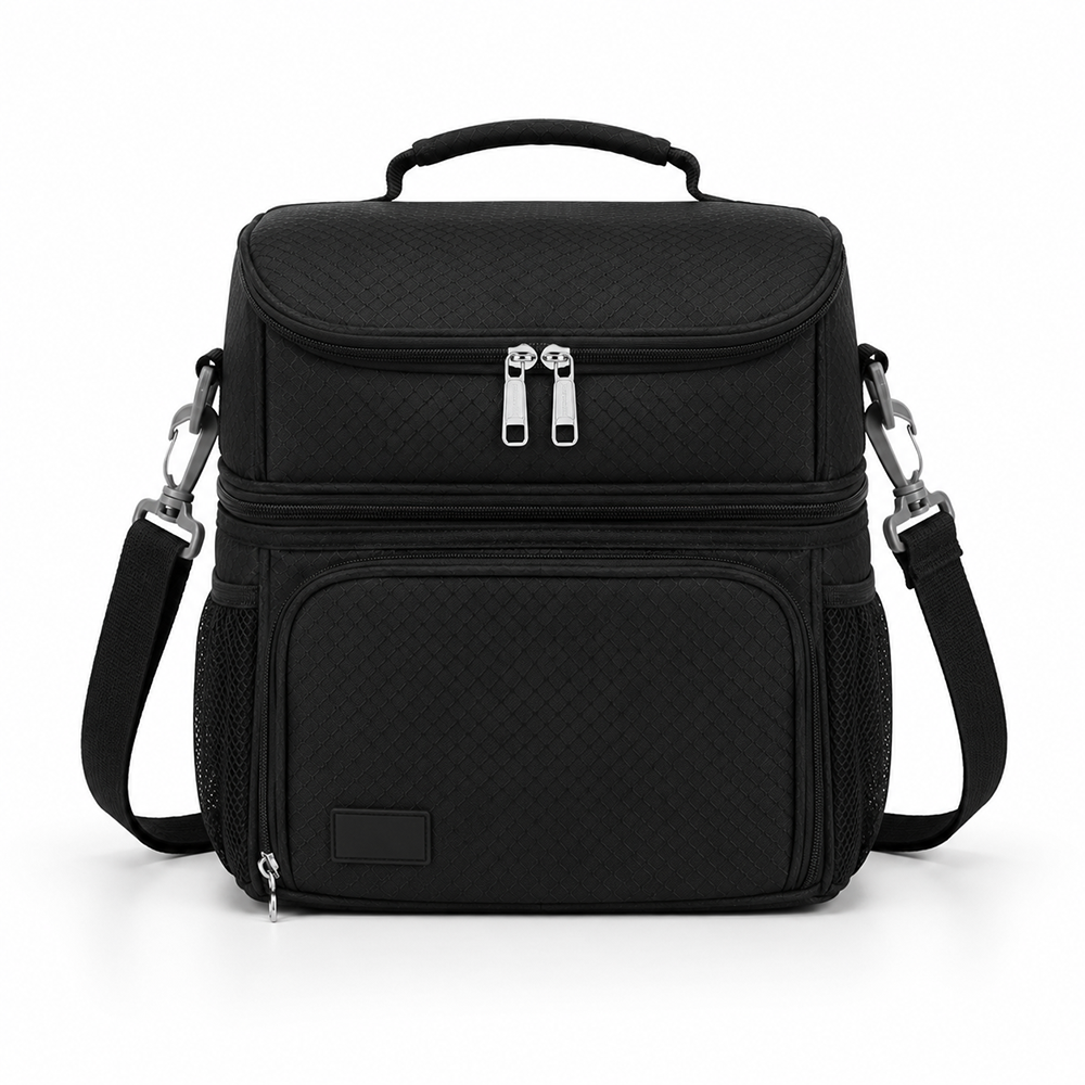 Dual-Compartment Insulated Lunch Bag Professional Thermal Cooler Tote with Cutlery Organizer for Office Work Travel Meal Prep Private Label Wholesale B2B