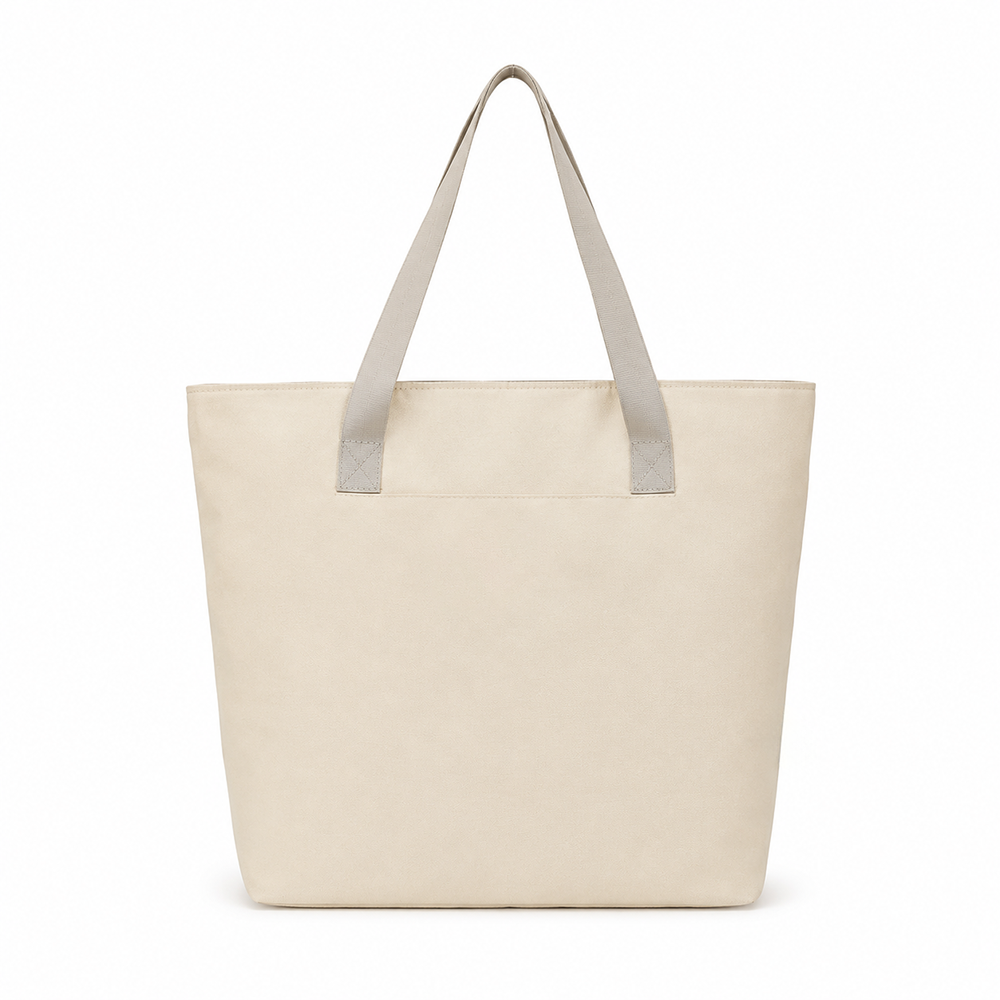 Packable Foldable Bag Heavy Duty Minimalist Shopping Tote Premium Reusable Grocery Bag with Zipper Pocket for Women Supermarket Wholesale B2B