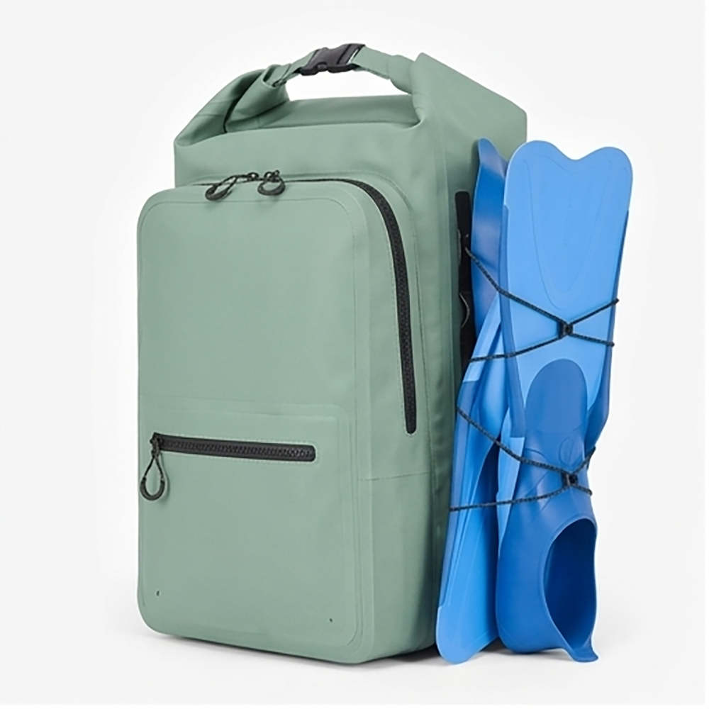 Swimming Bag Waterproof TPU Roll-Top Dry Backpack with Fin Holder for Swimmers Divers Water Sports Wholesale B2B