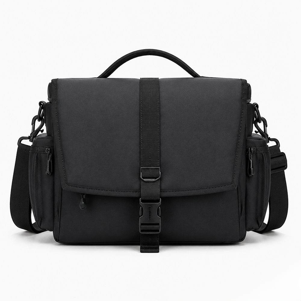 Camera Messenger Bag Water-Resistant Nylon Shoulder Case with Padded Removable Dividers and Side Pockets for DSLR SLR Photographers Wholesale B2B