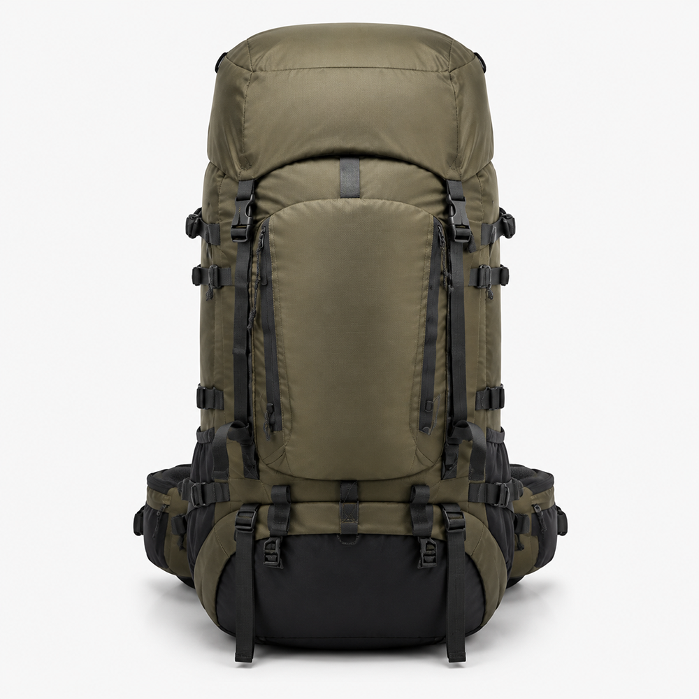 Hiking Backpack Water-Resistant Nylon Camping Rucksack with Shoe Compartment and Ergonomic Waist Belt for Outdoor Trekkers Wholesale B2B