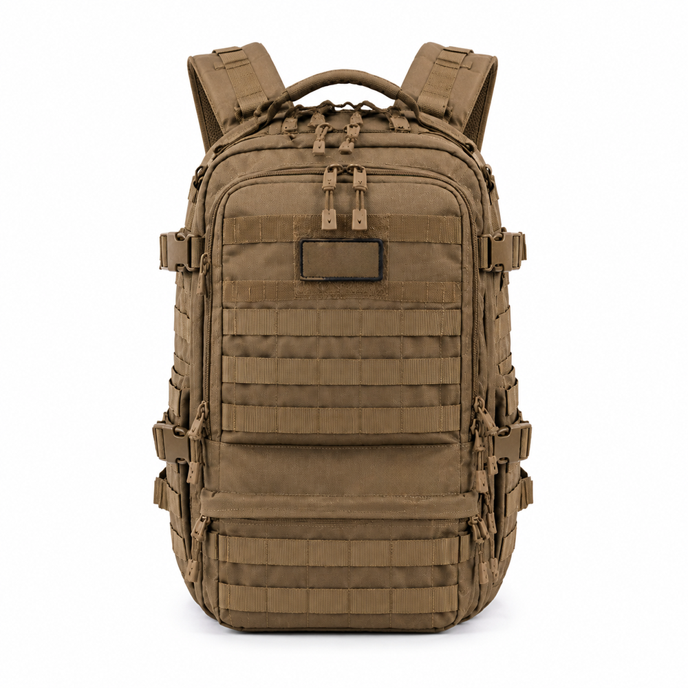 Tactical MOLLE Backpack Heavy-Duty Water-Resistant Clamshell Military Assault Pack with Waist Belt for Outdoor Trekkers Wholesale B2B
