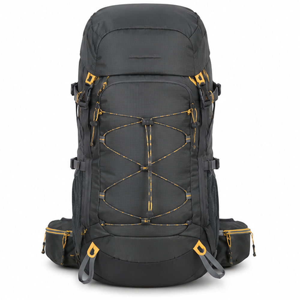 Hiking Backpack Waterproof Ripstop Nylon Bungee Trekking Rucksack with Hip Belt for Outdoor Trekkers Wholesale B2B