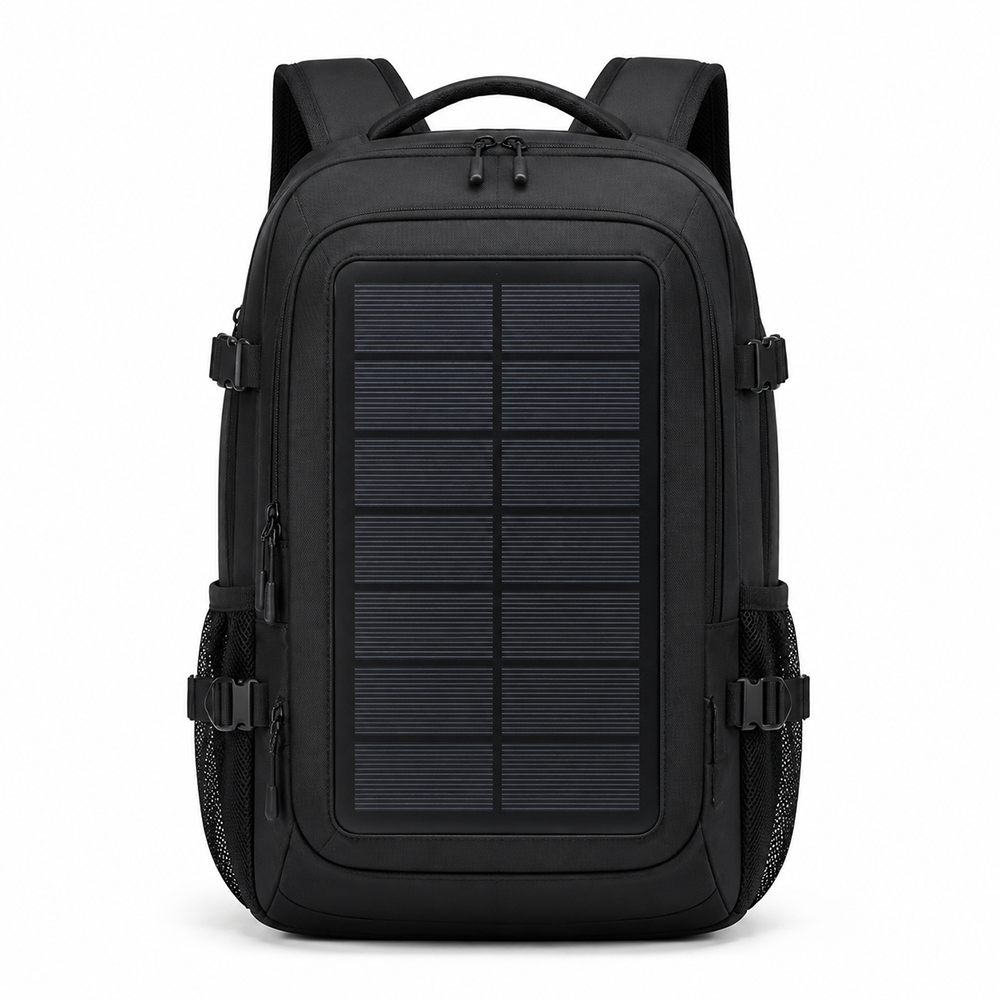 Solar Laptop Backpack Waterproof Oxford Smart Solar Powered Bag with USB Charging Port for Business Travel Wholesale B2B