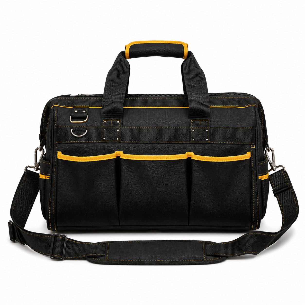 Heavy Duty Tool Bag Waterproof Oxford Wide Mouth Tool Organizer with Rubber Feet for Electricians Contractors Wholesale B2B