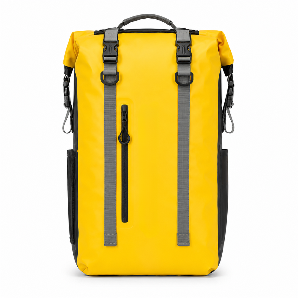 Waterproof Laptop Backpack Roll Top 500D PVC Dry Bag Daypack with Padded Sleeve for Outdoor Fishing Commuting Wholesale B2B