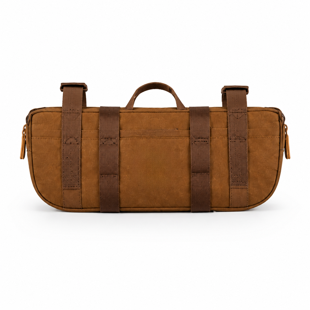 Waxed Canvas Bike Frame Bag Vintage Top Tube Cycling Pack with Organizer Pockets for Urban Commuters & Gravel Bikepacking Wholesale B2B