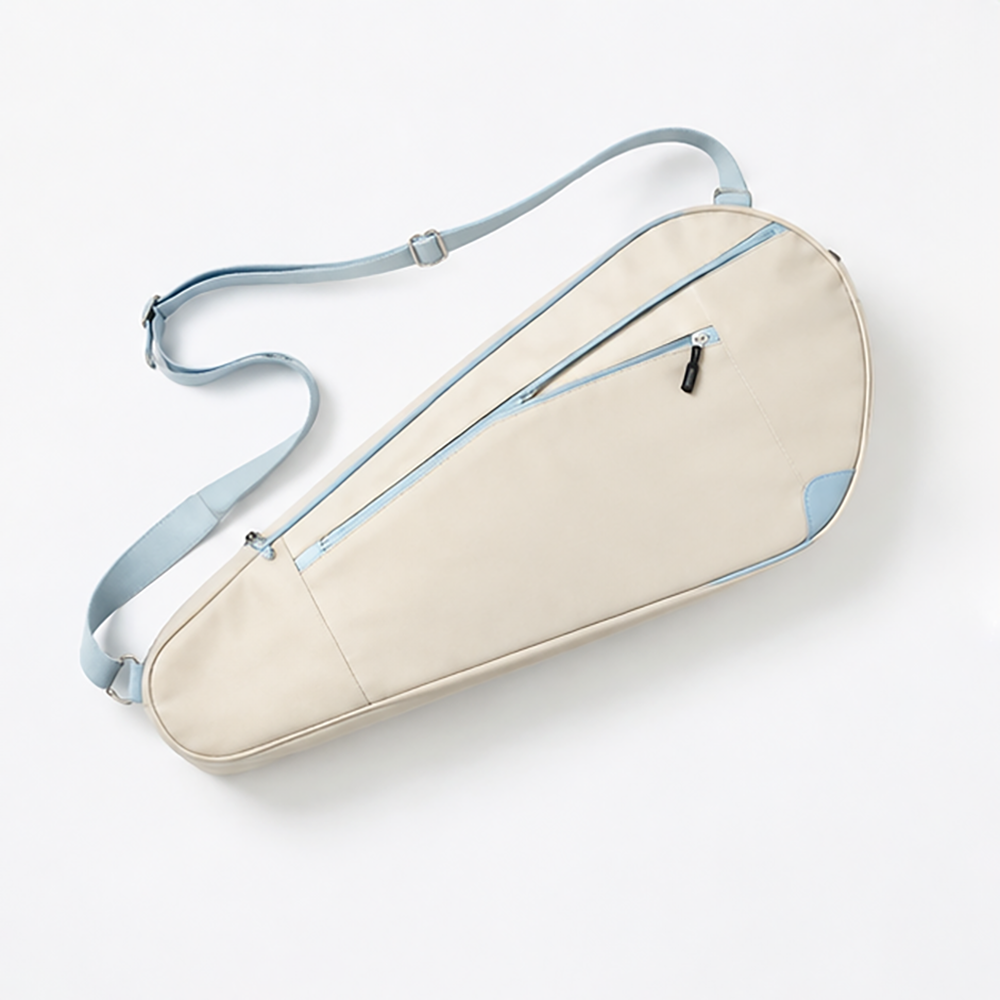 Single Tennis Racket Cover Bag Canvas Cotton Crossbody Shoulder Sleeve with Zipper Pocket for Women Wholesale B2B