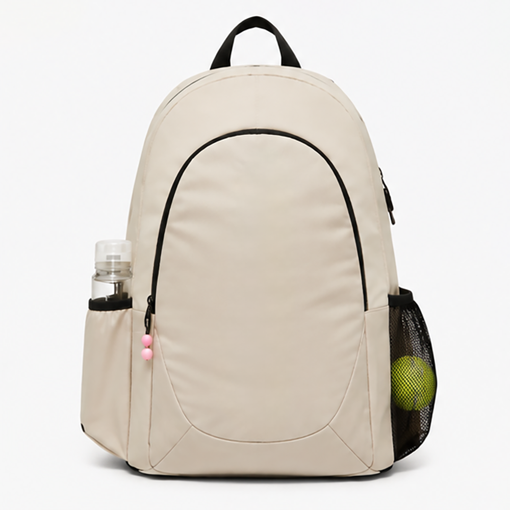 Tennis Racket Backpack Water Resistant Polyester Sports Daypack with Mesh Ball Pockets for Women Wholesale B2B