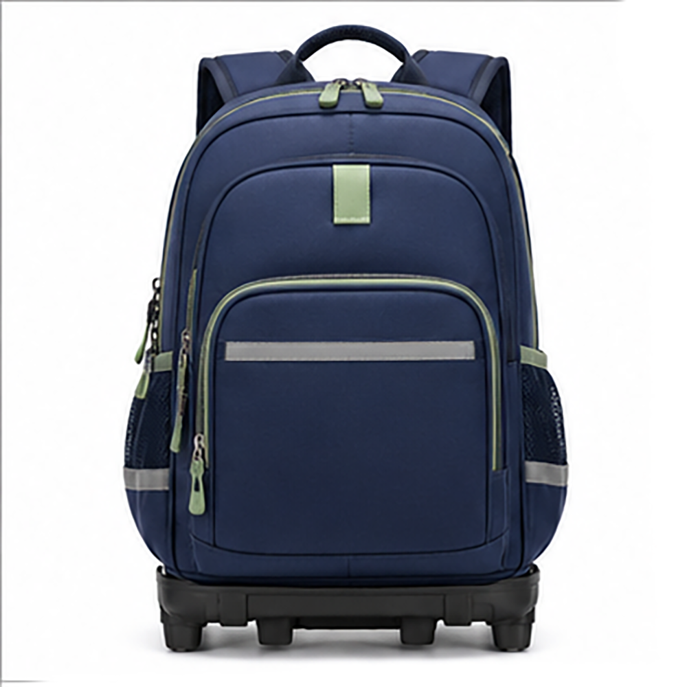 School Trolley Bag Detachable Waterproof Oxford Ergonomic Rolling Backpack for Kids Primary School B2B Wholesale