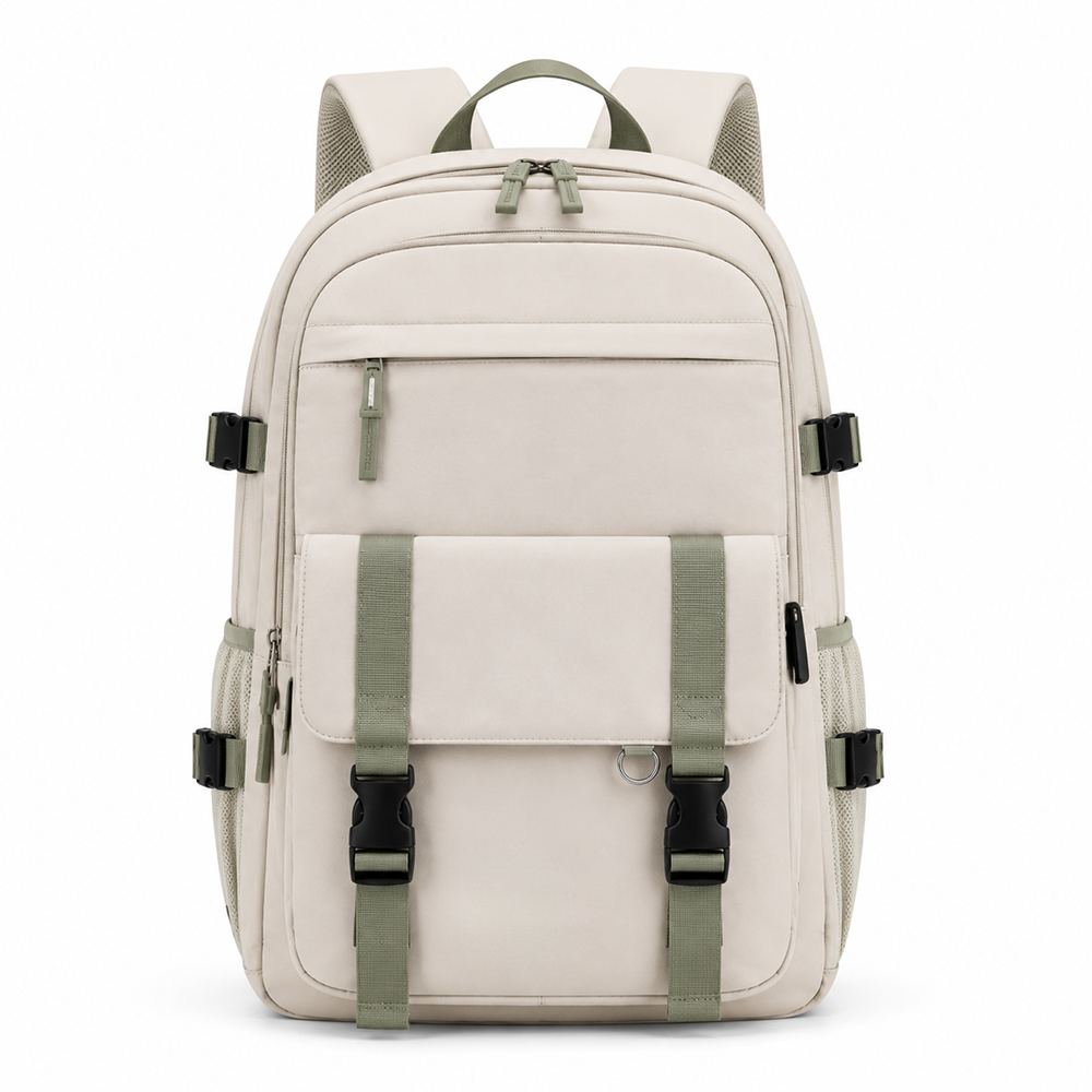 School Backpack Water Resistant Nylon College Laptop Bag with Buckle Pocket for Students Urban B2B Wholesale