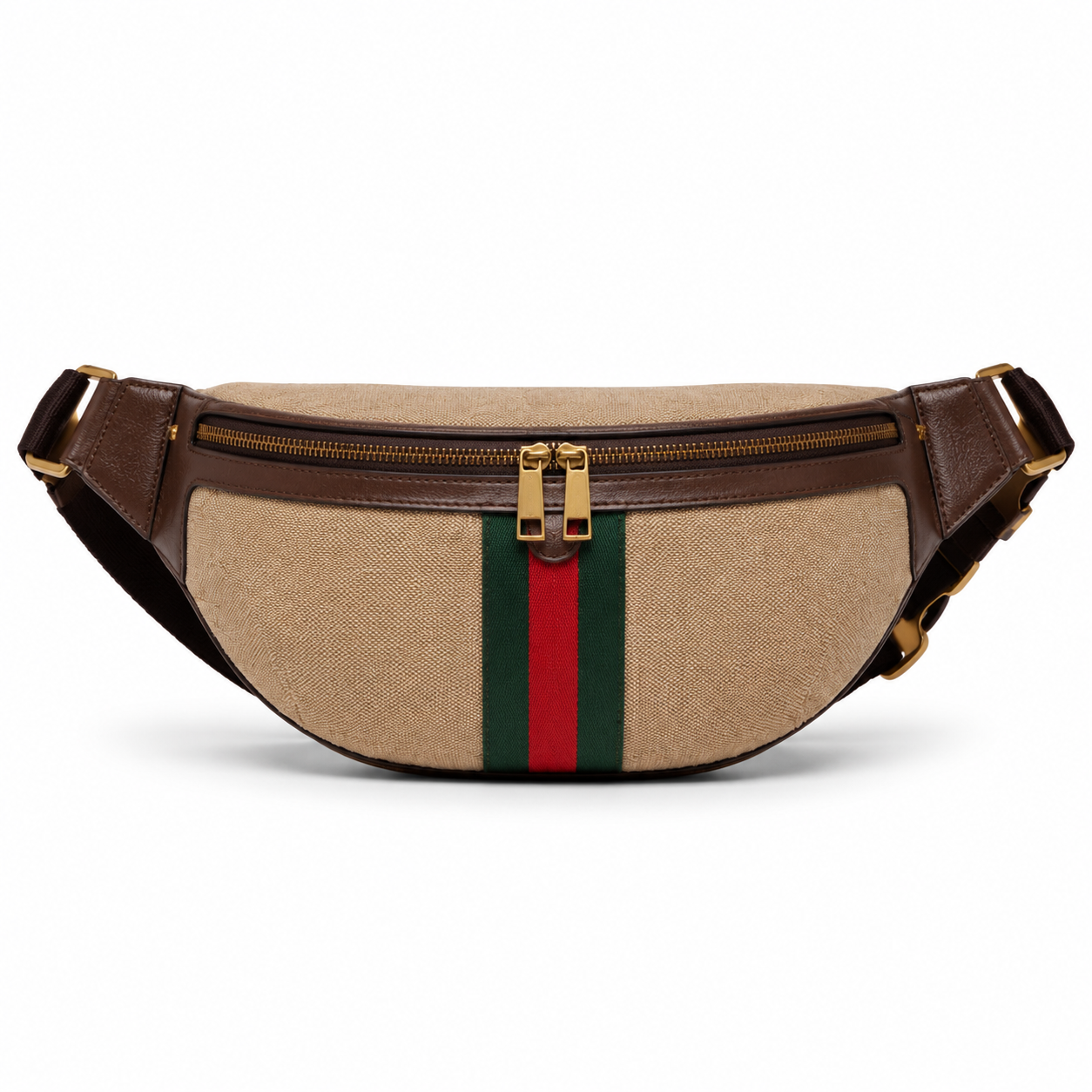 Fanny Pack Vintage Canvas Leather Stripe Waist Belt Bag for Urban Travel B2B Wholesale