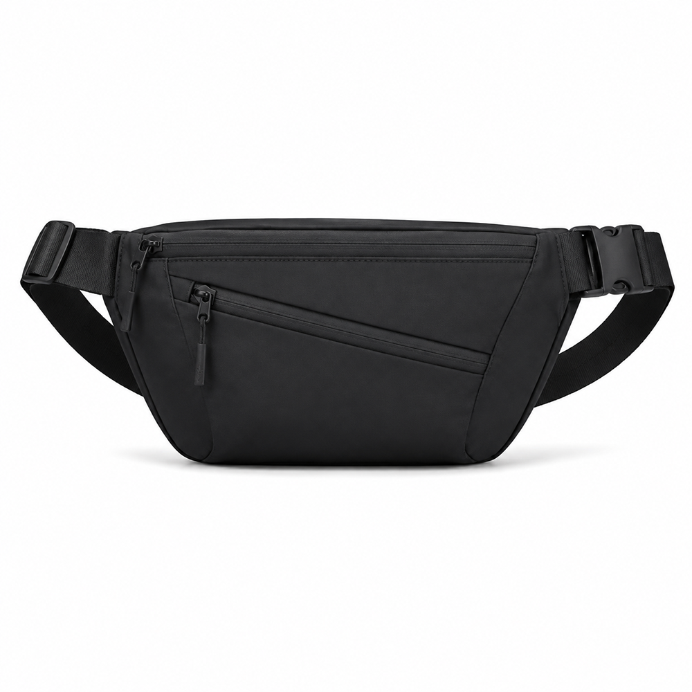 Fanny Pack Vintage Canvas Leather Stripe Waist Belt Bag for Urban Travel B2B Wholesale