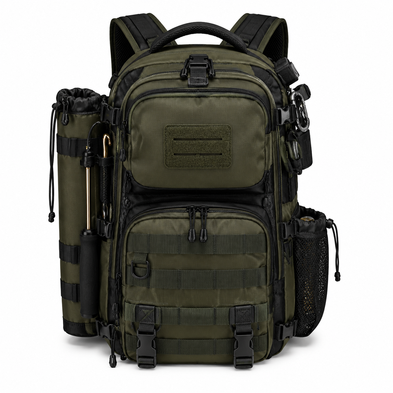 Fishing Backpack Tactical Waterproof Nylon Outdoor Tackle Bag with Rod Holder for Anglers B2B Wholesale