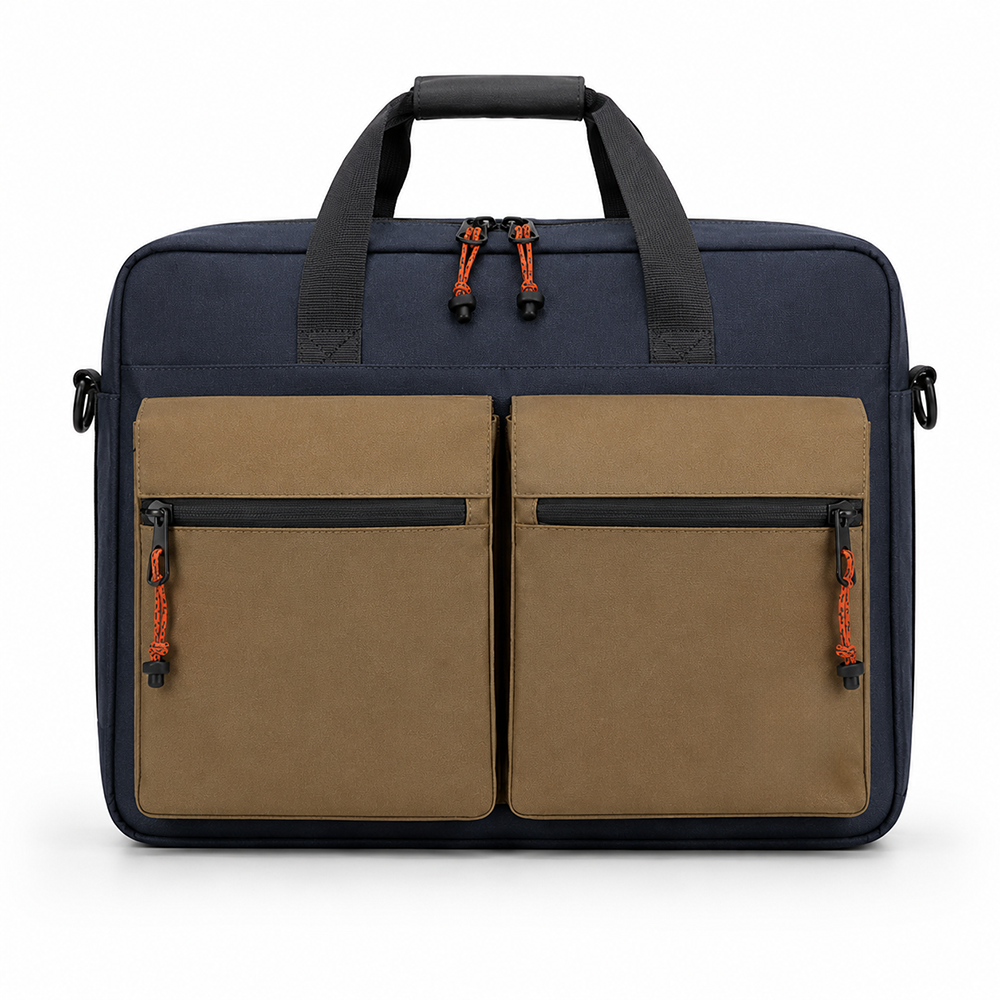 Laptop Briefcase Multi Pocket Nylon Canvas Business Messenger Bag for Office Travel Wholesale