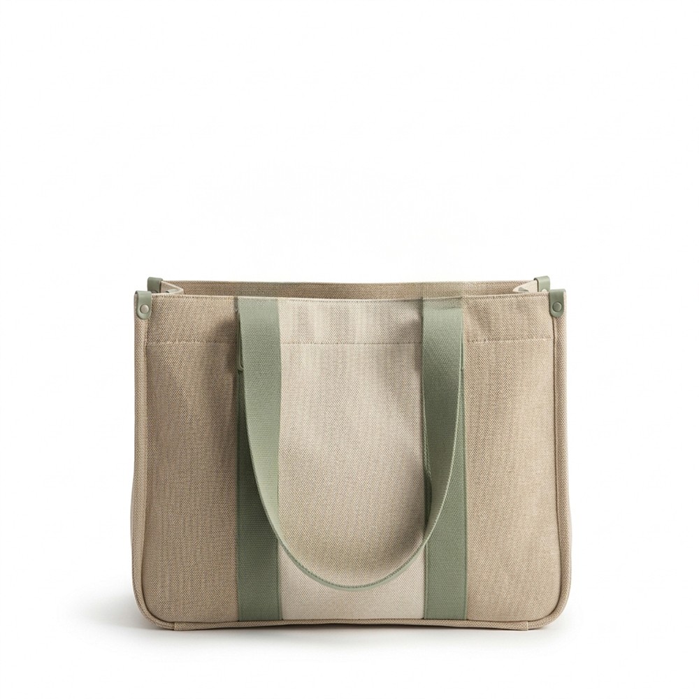 Tote Bag Durable Canvas Multi Pocket for Casual Commute Women Wholesale