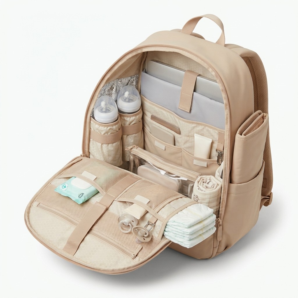 Diaper Bag Backpack Waterproof Polyester Laptop Pocket Travel Parents Wholesale