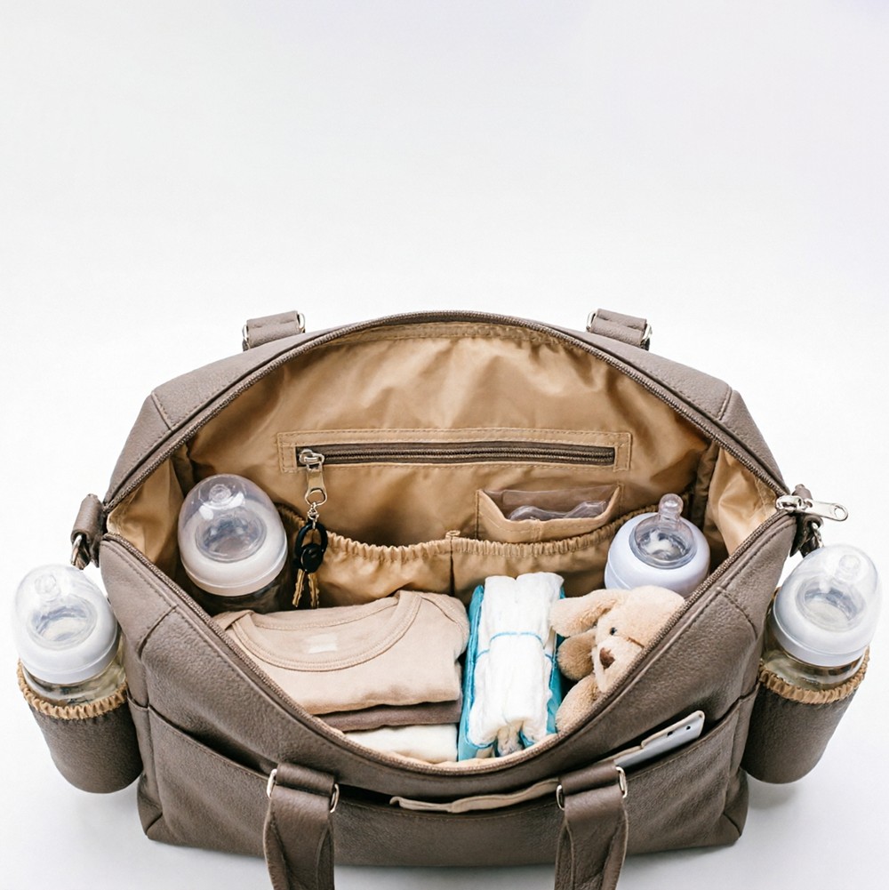 Leather Diaper Backpack PU Waterproof Travel Parents Wholesale