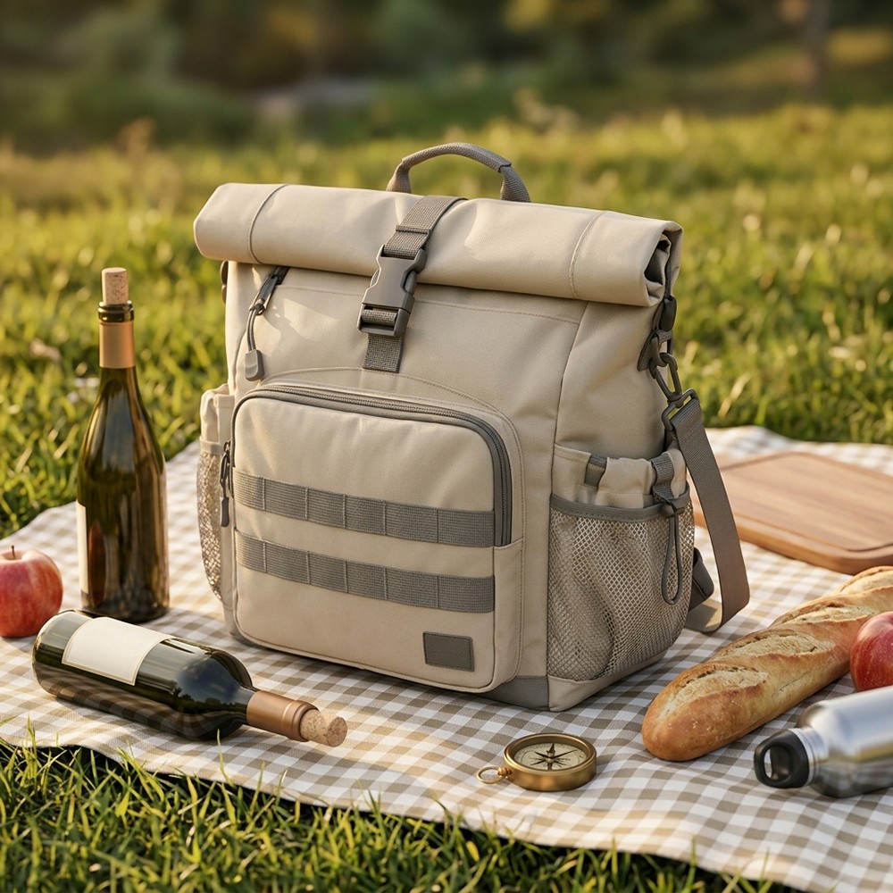 Picnic Bag Insulated Oxford Roll Top Outdoor Camping Family Wholesale